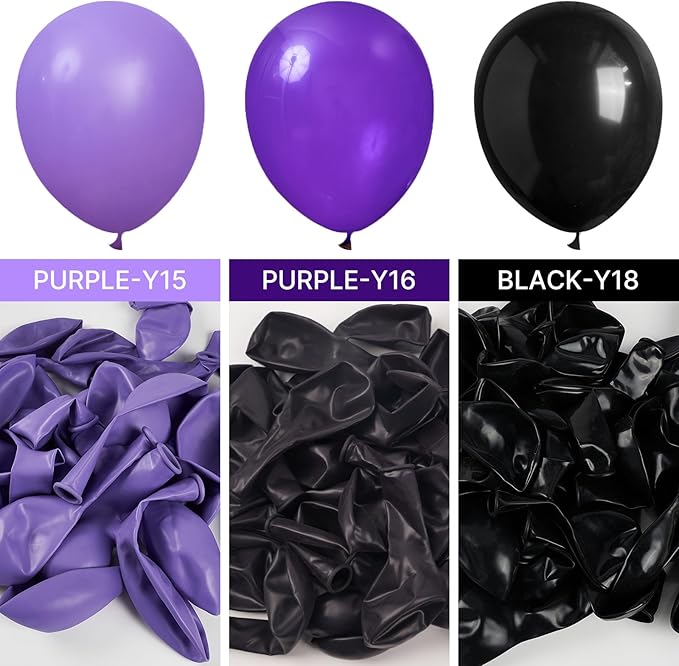 PartyWoo Dark Purple Balloons 100pcs 12 Inch Royal Purple Latex Helium Balloons for Birthday Baby Shower Graduation Anniversary Bachelorette Princess Butterfly Themed Party Decorations Purple-Y16
