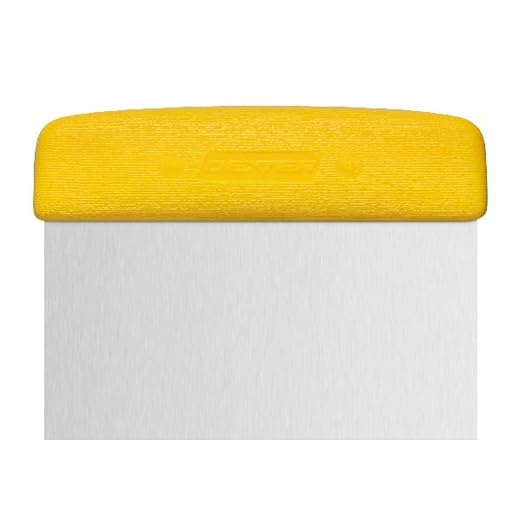 Dexter Russell S196Y Sani-Safe 17303Y Dough Cutter/Scraper, 6" x 3" Stainless Steel Blade with Textured Yellow Polypropylene Handle, Bakery and Pastry Dough Scraper, NSF, Made in USA