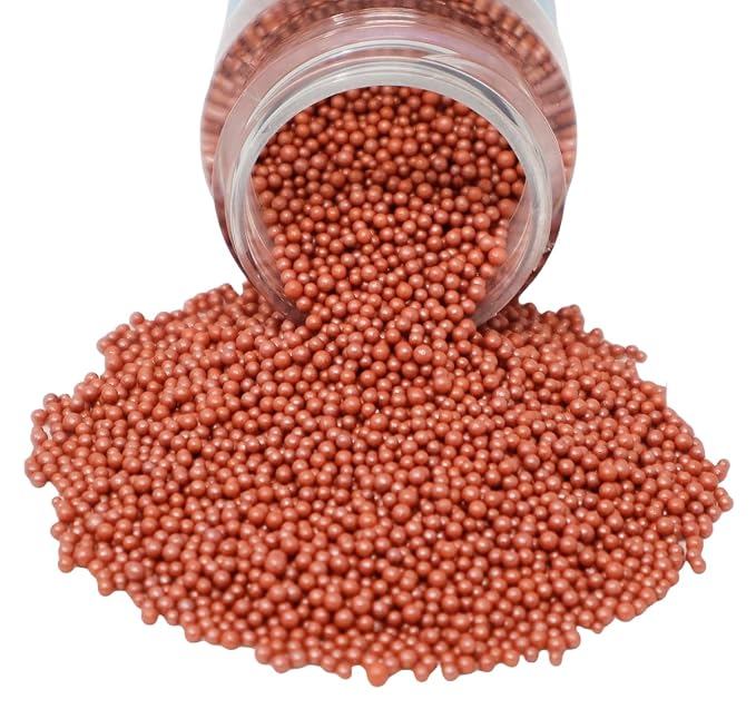 Mystic Sprinkles Solid Color Nonpareils 3.8oz Bottle (Sparkling Rose Gold)