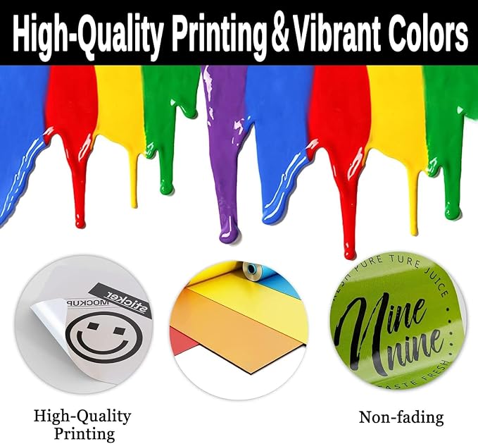 Custom Stickers for Weddings, Birthdays & Businesses - Personalized Labels with Your Logo - Waterproof, Fade and Heat Resistant - Pack of 100-1000 (Custom Img, 7 Inch)