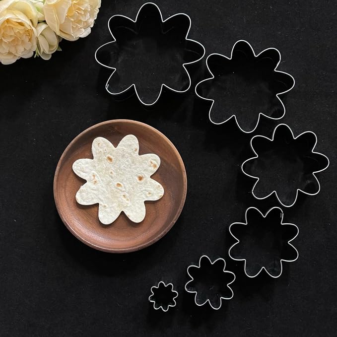 Daisy Cookie Cutter Set-6 Piece-4" 3.5" 3.0" 2.5" 1.8" 1"-Dishwasher Safe-Blossom Flower Fondant Cookie Cutters for Baking