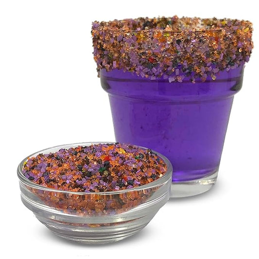Snowy River Halloween, Cocktail & Margarita Sugar Rimmer - Vibrant Naturally Colored Sugar for Cocktail Rimming, Baking & Decorating, Medium Crystal - 8oz