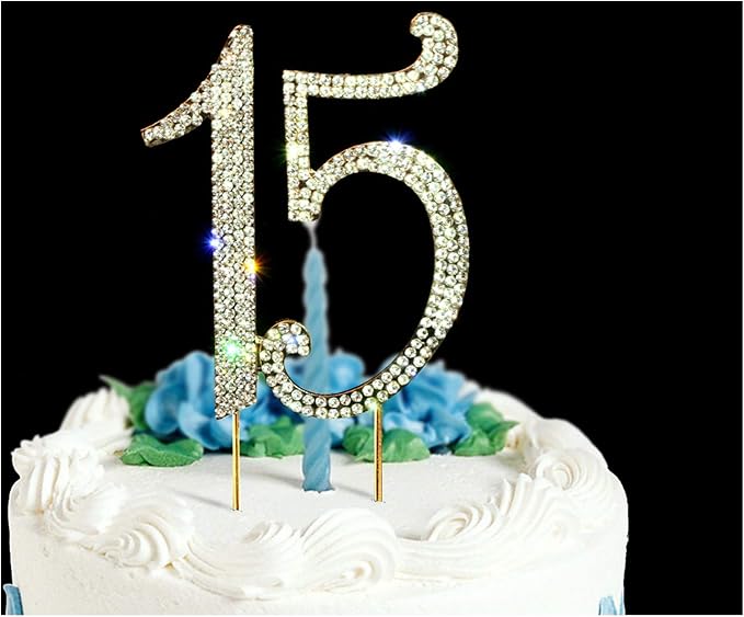 Scotamalone15 Cake Topper Premium Bling Rhinestone Diamond Gems