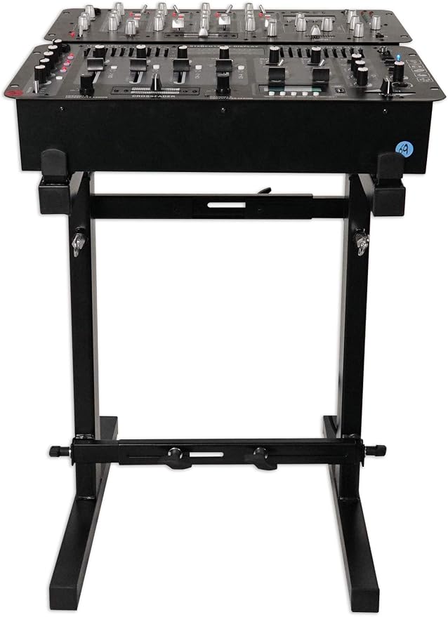 Rockville RXS20 Portable Mixer Stand - Folds Flat - Adjustable Height & Width!