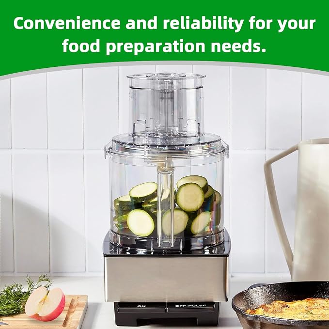 DFP-14NWBCT1 Food Processor Bowl Lid Replacement fit for Model DFP-14, Compatible with Cuisinart Food Processor DLC-005AGTXT1 Bowl, 4 Locking Knob(4.45 * 7.6in)