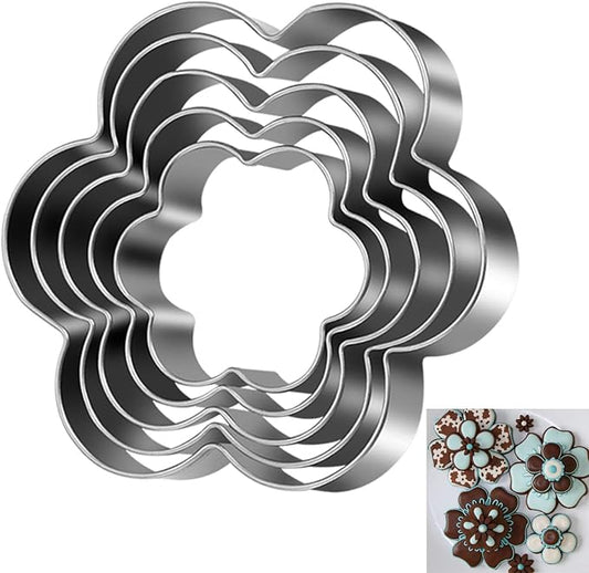Flower Cookie Cutter, Pack of 5…