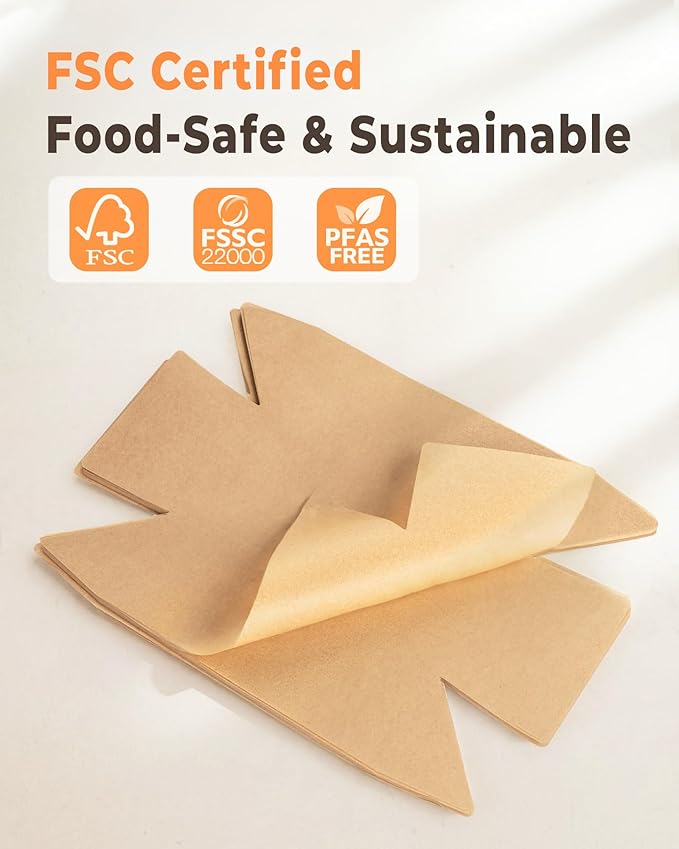 Bake Choice 100 Pcs Loaf Pan Liners for Baking Bread 9x5 Inch, Bread Pan Liners with Cardboard Formers, Non-Stick Pre Cut Unbleached Parchment Paper for Loaf Pan