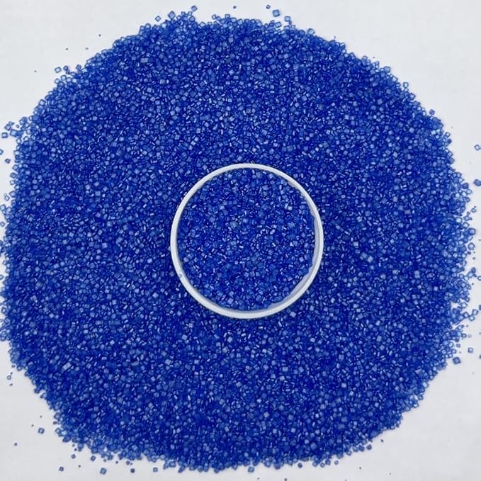 Senchanting Royal Blue Sanding Sugar Sprinkles, Edible Crystal Treasure Blue Sanding Candy Sugar for Cake Decorating Wedding Party Baking Cupcake Cookie Ice Cream Decoration Supplies 90g/3.2oz