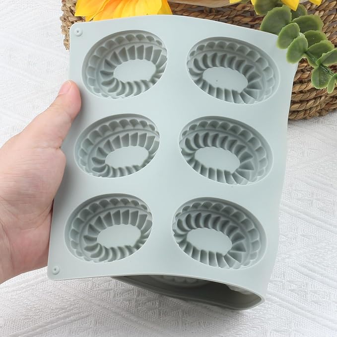 12 Cavity Braided Donut Silicone Candy Molds Wreath Chocolate Mold For Candy Chocolate Cake Decoration