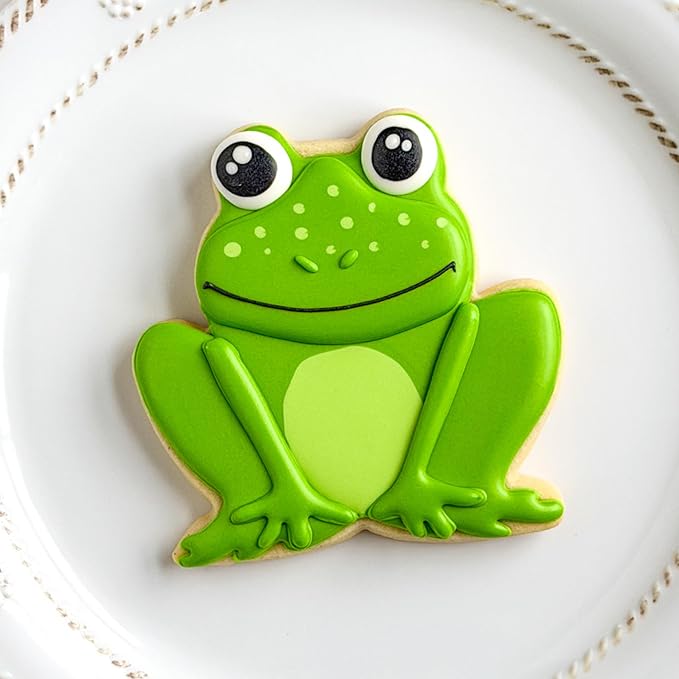 Ann Clark Cookie Cutters Frog Cookie Cutter 3.5" with Recipe Card, Made in USA