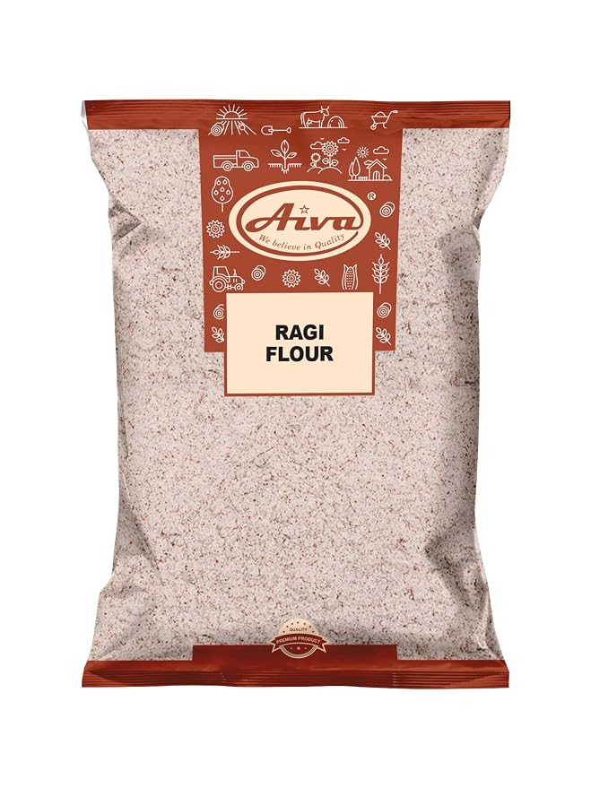 Aiva Finger Millet Flour | Ragi Flour (4 LB) – Stone-Ground Whole Grain Flour for Baking, Cooking, and Traditional Recipes