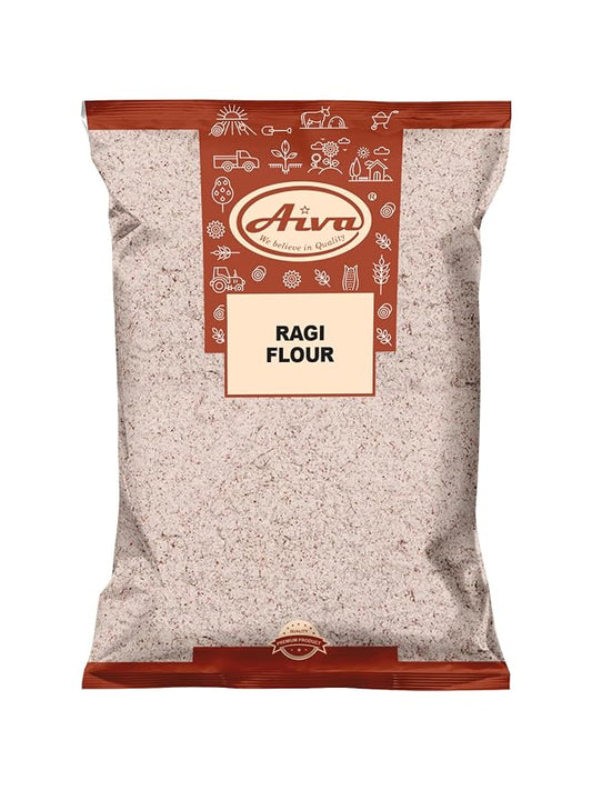 Aiva Finger Millet Flour | Ragi Flour (4 LB) – Stone-Ground Whole Grain Flour for Baking, Cooking, and Traditional Recipes