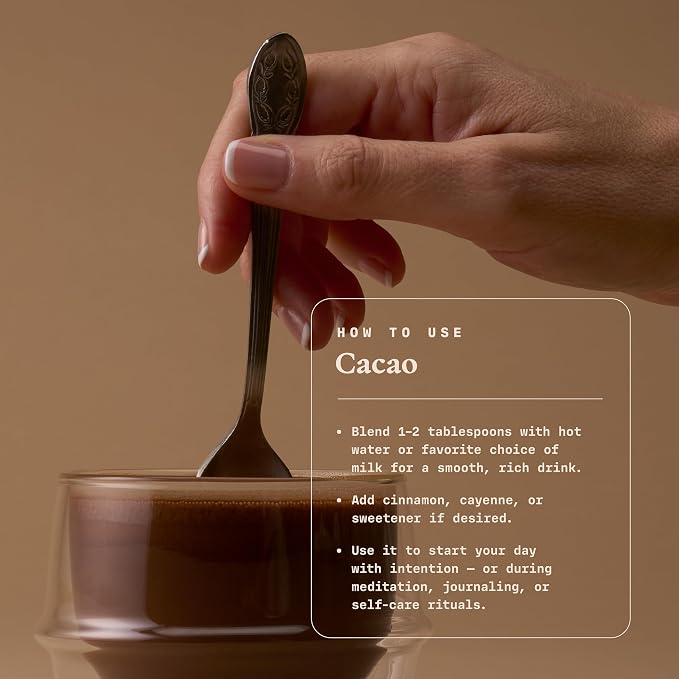 Ultra Life Sport - Ceremonial Cacao - 100% USDA Raw Organic Cacao Powder Superfood - Contains Theobromine with Antioxidants, Iron, Magnesium, and Calcium - A Coffee Substitute, Caffeine Free - 1/2 lb