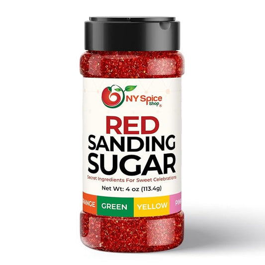 NY Spice Shop Red Sprinkles Sanding Sugar - 4 Ounce Mix Red Sprinkles for Holiday Dessert Decoration - Baking Decoration For Cupcakes Cookies Cakes & Dessert Toppings