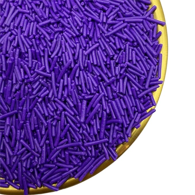 CandiJumpin Purple Jimmy Sprinkles, Purple Sprinkles for Cake Decorating Edible Cake Jimmies Edible Crunchy Jimmies Ice Cream Toppings, Baby Shower Party Wedding Christmas Supplies 3 OZ