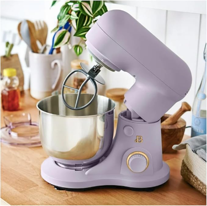 3.5 Qt Stand Mixer, with Flat Beater, Dough Hook, Whisk (Lavender)