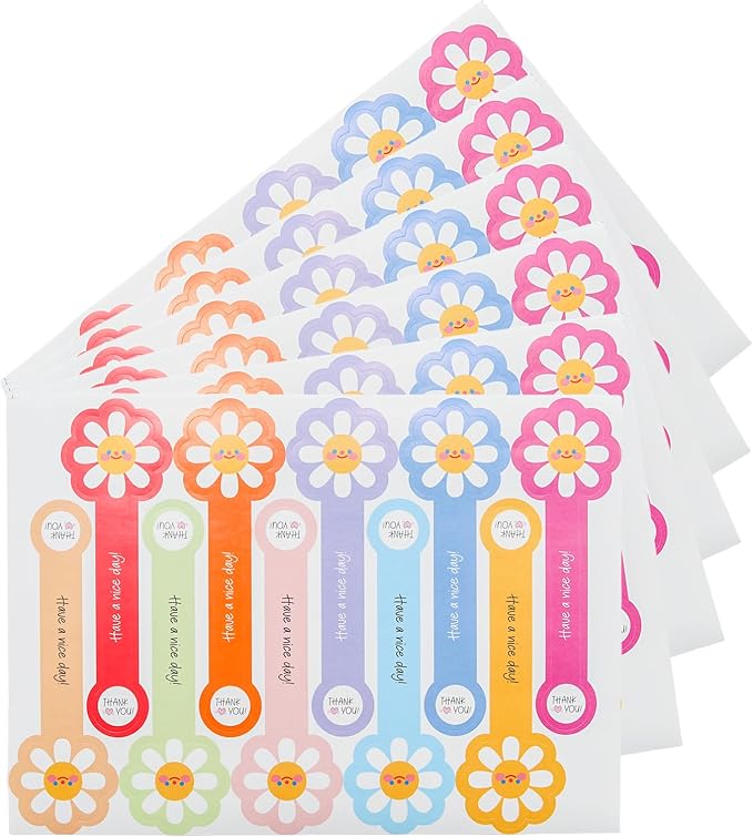 300pcs Colorful Handmade Food Baking Label Stickers for Baked Goods Packaging (StyleF)