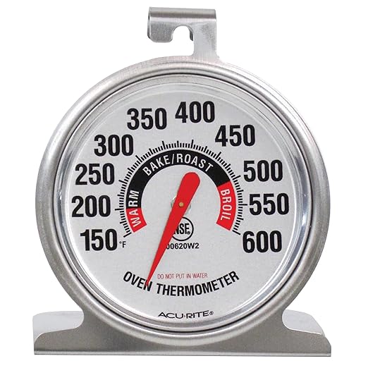 AcuRite 00620A2 Stainless Steel Oven Thermometer (150°F to 600°F),(Pack of 6)