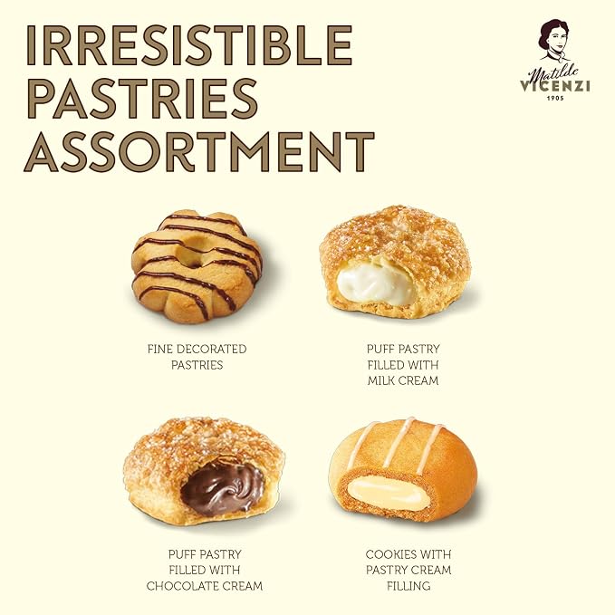 Matilde Vicenzi Verona Gift Tin - Assortment of Italian Pastries and Cookies - Gourmet Gifts for Every Special Occasion - Assorted Cookies in Italian Design Tin 32oz (907g)