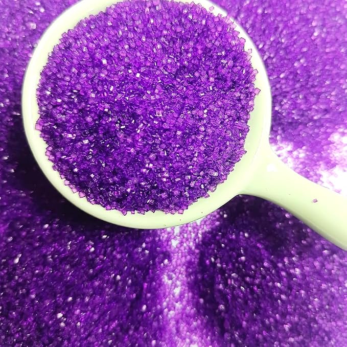 Edible Purple Sanding Sugar Sprinkles 142g/ 5.01oz Sugar Crystals for Cake Decorating Candy Baking Decorations Ice Cream Toppings and Cookie Decorating for Valentines Halloween Christmas