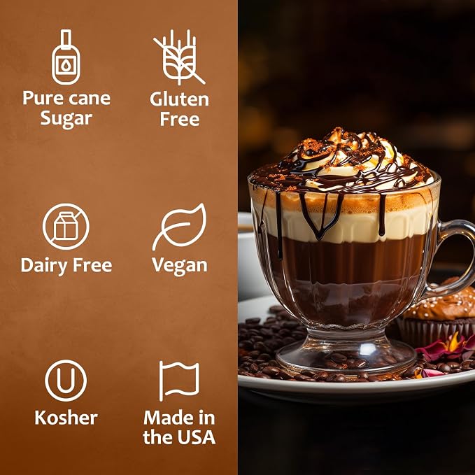 Syruvia Coffee Syrup, Cupcake Flavored Syrup for Drinks, Lattes, and Desserts – 25.4 fl oz - with Pump