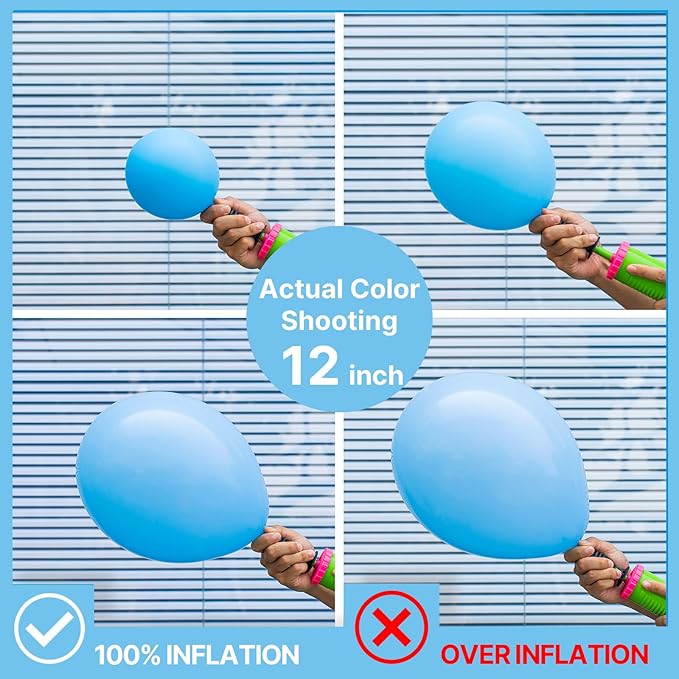 PartyWoo Light Blue Balloons 127pcs Different Sizes Pack of 36 18 12 10 5 Inch Baby Pastel Blue Balloon Arch Kit for Baby Shower Gender Reveal Graduation Mermaid Birthday Party Decorations Blue-Y20