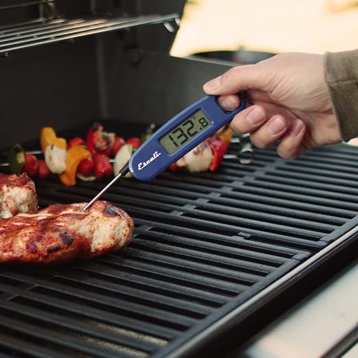 Escali Compact Portable Meat Candy Folding Digital Thermometer, Backlit Display Easy to Storage with Magnet, Blue