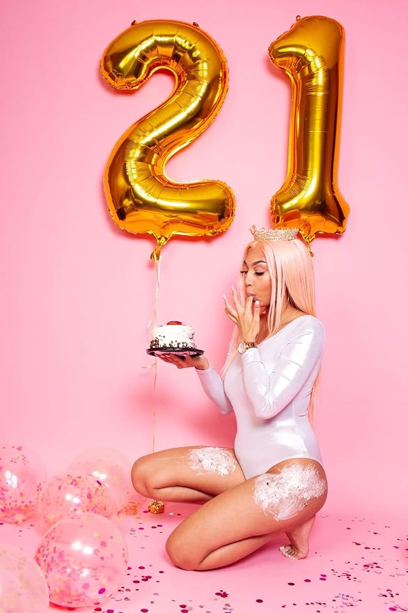 Gold 20 Number Balloon 40 Inch, Large Happy 20th Birthday Decorations for Women, Foil Balloon Number for Wedding Marriage Proposa Big Events Family Reunions Party Supplies