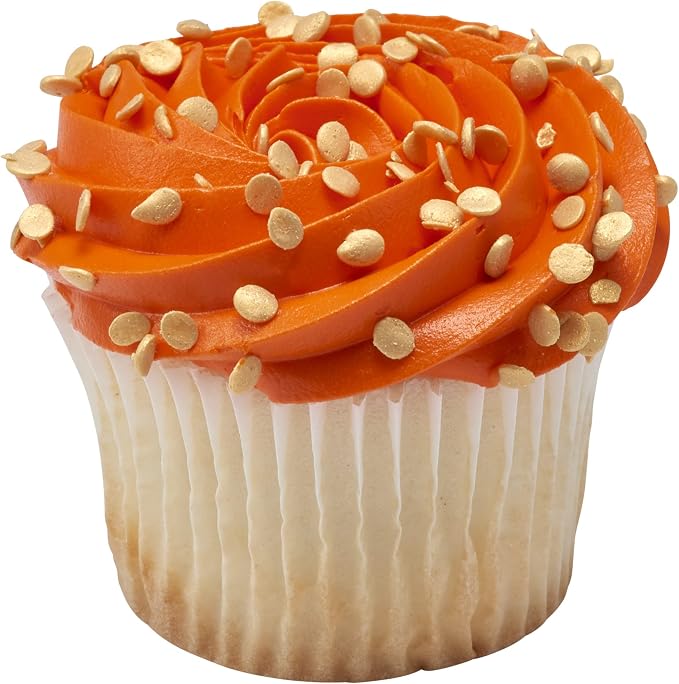 DECOPAC Quins Fancy Sprinkles, 19.5oz, Candy Sprinkles in Handheld Container, Edible Sprinkles For Celebration Cakes, Cupcakes, Cookies - Confetti Gold Quin