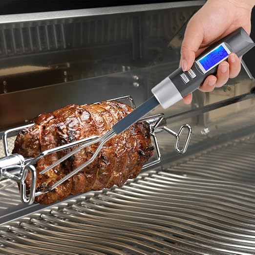 Digital Meat Thermometer Fork - 13.7" Instant Read BBQ Thermometer Fork | with LCD Display,Accurate Fast Reading Grill Fork for Kitchen Cooking,Turkey & Outdoor Grilling