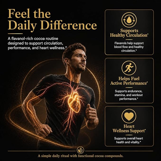 High Flavanol Cocoa Powder 245g, 1200mg Cocoa Flavanols & Flavonoids Per Serving with 600mg Epicatechin, 10X Concentrated Cocoa Extract, Premium Cocoa Powder for Daily Use