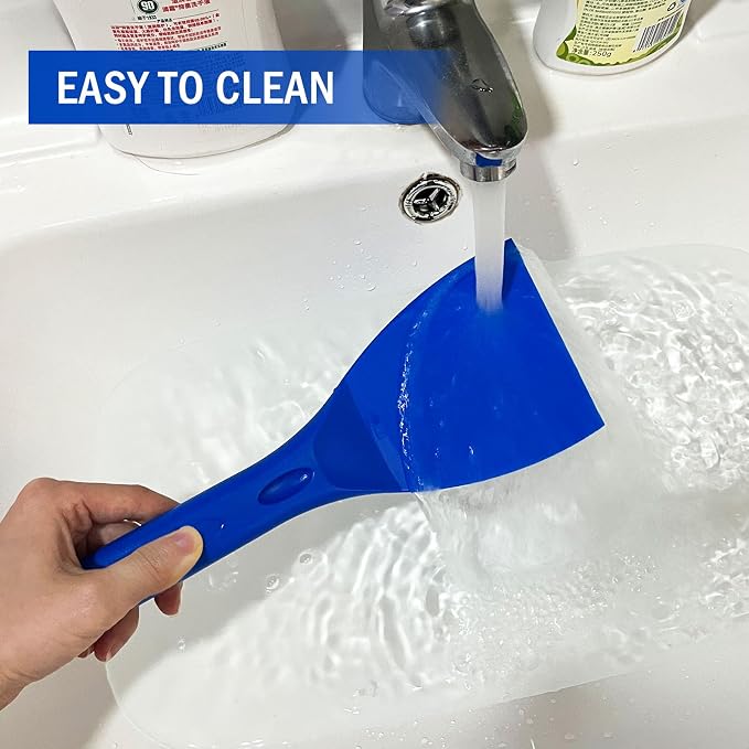 LRui Kitchen Professional Pizza Dough Scraper dough spatula,plastic flexible strip handle dough scraper.(blue)