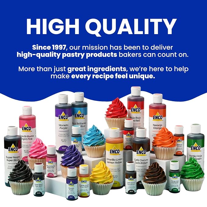 ENCO Food Coloring Gel Royal Blue 1.41 oz (40g) Concentrated, Vegan