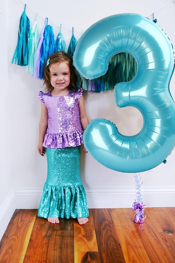 Number 0 Balloons 40 Inch Pastel Blue Number Balloons for 10 20 30 40 50 60 70 80 90 100 Numbers Balloon Birthday Decorations Wedding Event Baby Shower