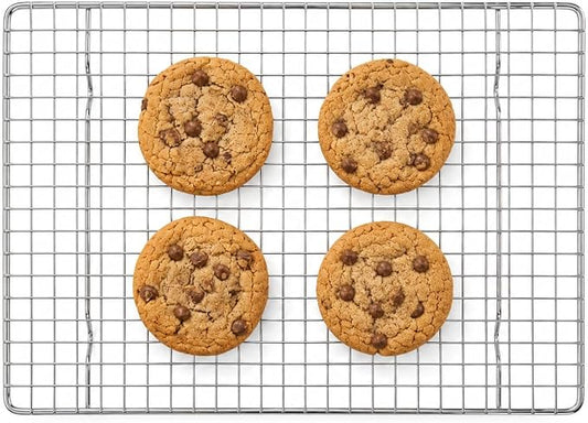 Mrs. Anderson's Baking Professional Cooling Rack, Heavy Duty Steel, Fits Quarter-Size Sheet Pans, 12 x 8.5 x 0.5-Inches