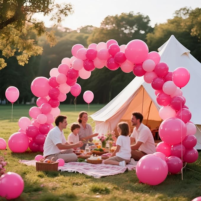 KAWKALSH Hot Pink Balloon Arch Kit 111Pcs 18 12 5 Inch Latex Party Balloons Garland for Birthday Baby Shower Wedding Engagement Anniversary Christmas Party Decorations