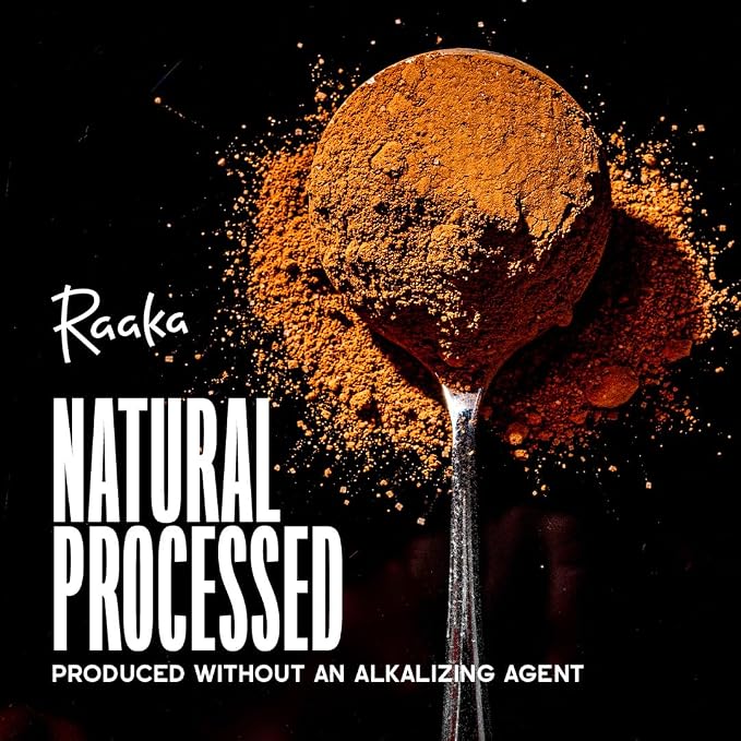 Raaka Chocolate Organic Cacao Powder - Unsweetened, Non-Alkalized, Perfect for Baking, Substitute for Cocoa Powder - Gluten-Free, Soy-Free, Sugar-Free, Allergen-Friendly - 8oz Resealable Bag