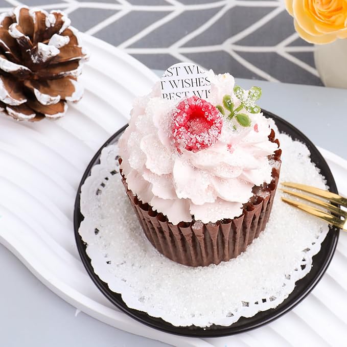 White Sanding Sugar Sprinkles, 6.35oz/180g Edible Sparkling Sugar Crystals, Clear Coarse Sugar Sprinkles for Baking Cakes Cupcakes Cookies Ice Cream