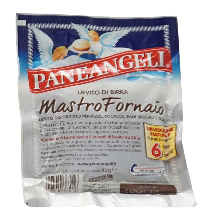 Paneangeli: "Mastro Fornaio" Yeast For Pizza 6 Envelopes 7g each - pack of 4