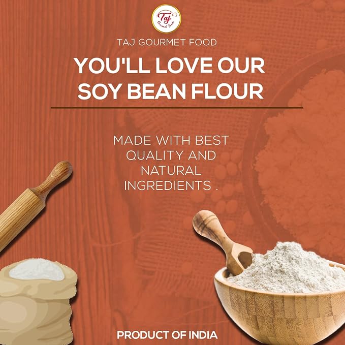 TAJ Soya Bean Flour 2-Pounds | Soy Bean Flour | All-Natural