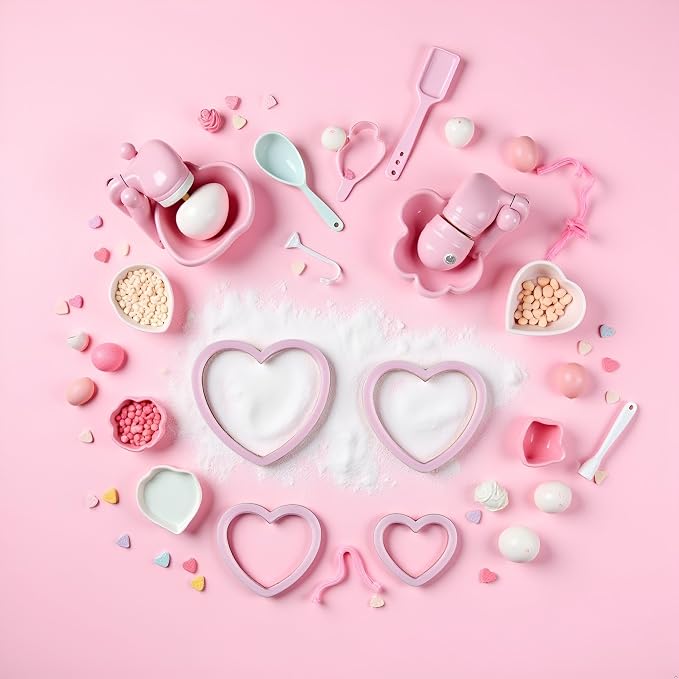 4 Pieces Heart Cookie Cutters Set Different Sizes Cookie Cutters Molds For Sandwiches Fondant Cakes Baking Gadgets Cookie Mold Dessert and Candy Sculpting Tools Decorating Tools