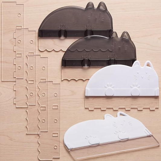 4 Pcs Cake Smoother Scraper with 8 Replaceable Flexible Blades Multi Pattern Edge Stripe Scrapers for DIY Icing Frosting Buttercream Kitchen Alisador De Acetato Para Pasteles Baking Tools