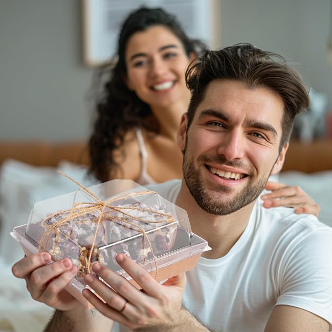 Charcuterie Boxes with Clear Lids (50 Pack),Mini Charcuterie Containers,To Go Paper Small Charcuterie Boxe,Disposable Food Box Container - Pastry,Cookie,Sandwich, Cake,Dessert,Snack