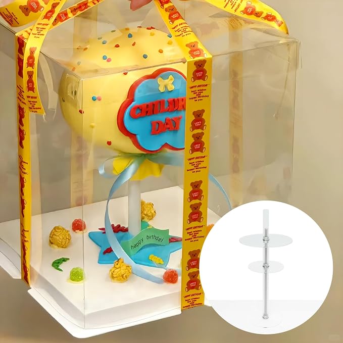 Lollipop Floating Cake Stand,Hanging Decorative Cake Pouring Kit,Cake Decorating Stand,Anti Gravity Candy Cake Support,Reusable Hanging Decorative Cake Kit for DIY Birthday Wedding Party (Lollipop)