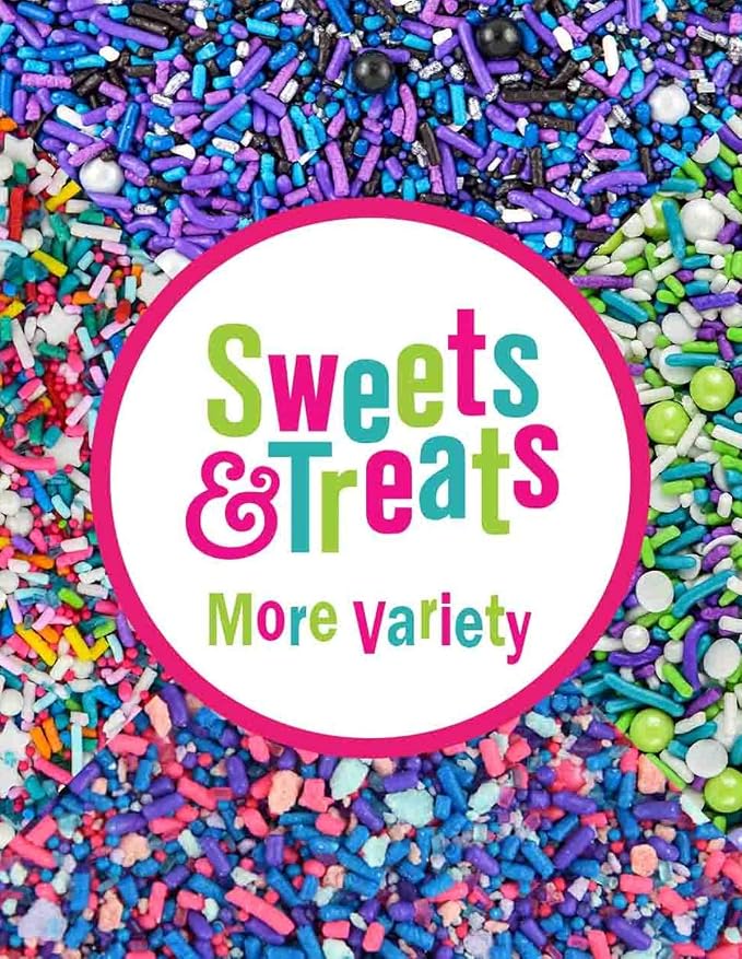 Blue Sprinkles for Cake Decorating and Baking - Fancy Sprinkles for Gender Reveal Cake Decorations in Blue and White Sprinkles with Jimmies, Nonpareils - Cake and Cupcake Sprinkles Decorations