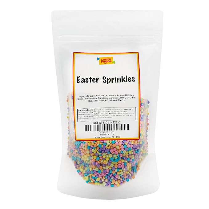 Pastel Sprinkles for Cake Decorating and Baking, 8 Oz Bag | Dessert Toppers for Cupcakes and Cookies