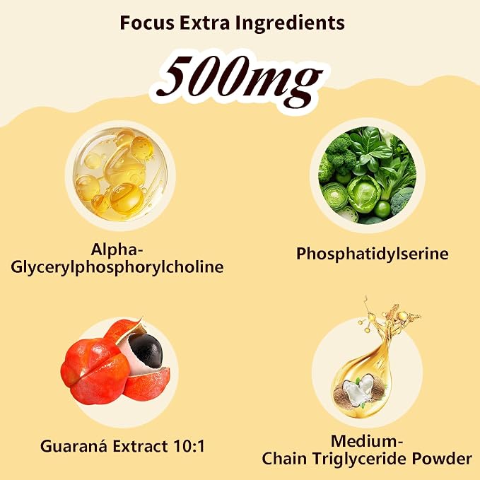 Suiyilary Mushroom Coffee with Focus, 10 Mushroom Extract Powder Blend Lion's Mane, Brain Supplements with Instant Coffee for Energy, Focus, Memory and Immunity 147g 21 Serving