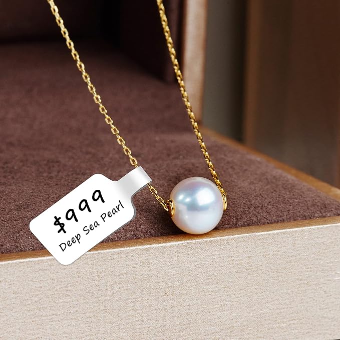 1000 Pcs Jewelry Price Tags Stickers Roll for Necklace Earring Price Identify, Labelchoice Rectangle Shape Self Adhesive White Blank Dumbbell Jewelry Tags Stickers for Bracelet, Ring, Clothing Display