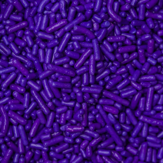 Sprinkles Edible Soft Jimmies Soft Sprinkles for Topping Ice Cream, Cookies, Cakes, Cupcakes, Dessert Decorating MADE IN USA 4 oz (PURPLE)