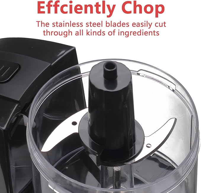 Liebe&Lecker Mini Food Processor 1.5 Cup Small Chopper Electric Mincer | Vegetable Chopper For Onions Garlic Meat Food Chopper Container Compact Size Single Serving Meal Prep Easy Clean